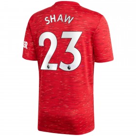 Herre Fotballdrakter Manchester United Luke Shaw 23 Hjemme 2020-21 Kortermet